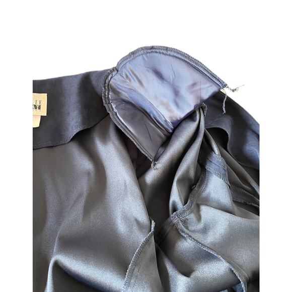 Vintage Leslie Faye Dress Top Separate - Navy - Velvet Feel - Size 16 - Picture 6 of 8